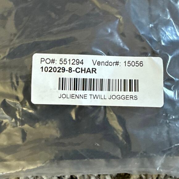 NWT Sundance Jolienne Twill Belted Joggers Pants Button Fly Charcoal Size 8 - Picture 3 of 3